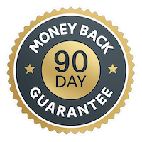 90-day money-back guarantee seal